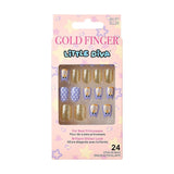 #BL Gold Finger Little Diva Fake Nails For Kids (PC)