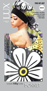 #7033 Lux Luxury Silky Satin Bonnet / Butterfly / Assort (6PC)