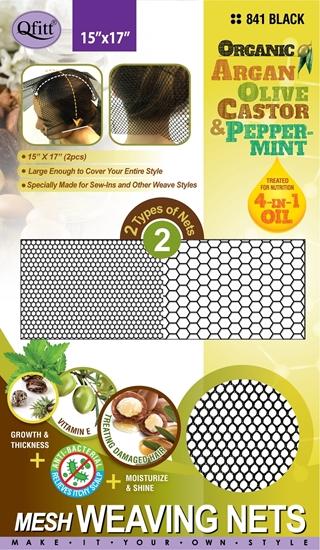 #841 Organic Mesh Weaving Nets / Black (12PC)