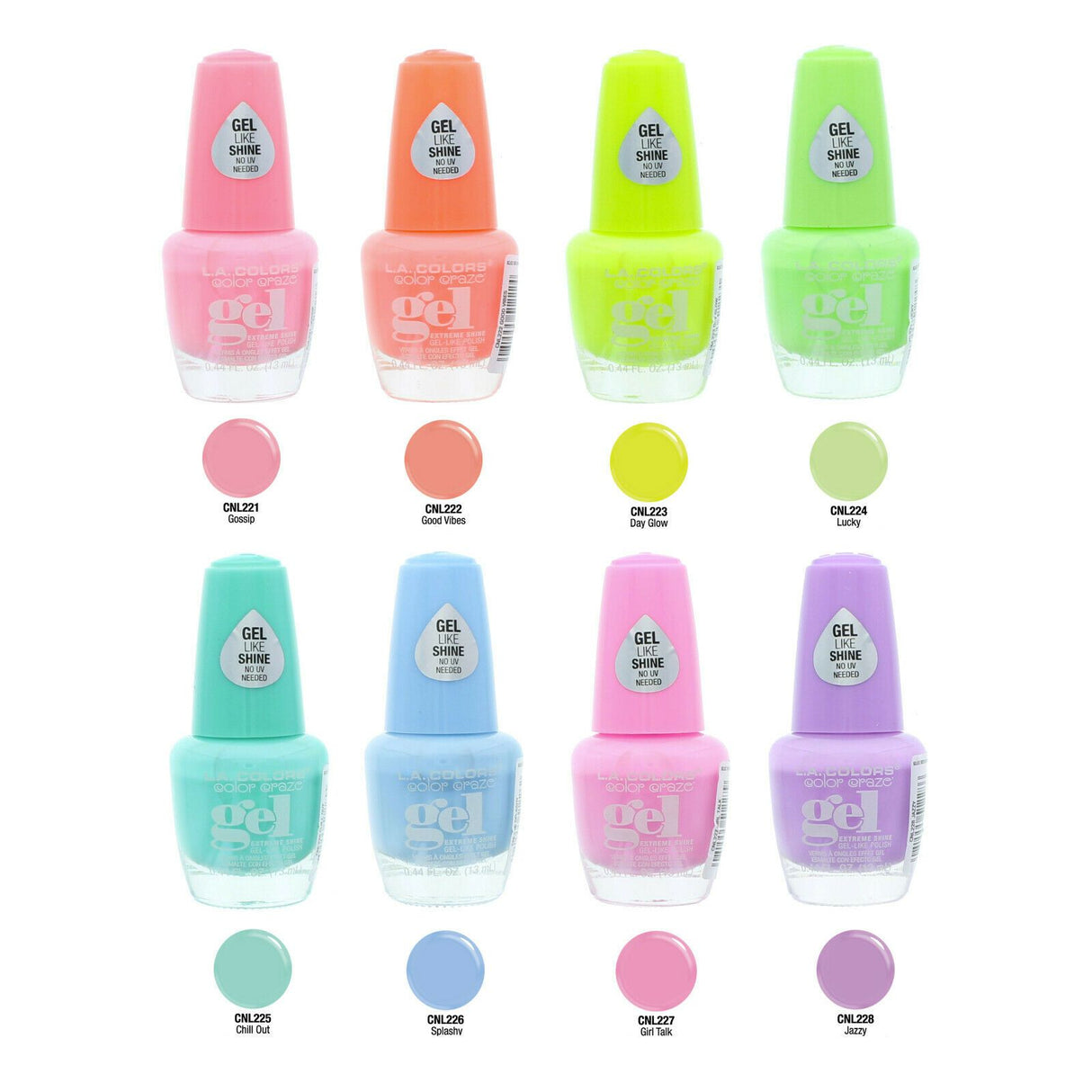 LA COLORS Creamy Neon Nail Polish #CNL (3PC)