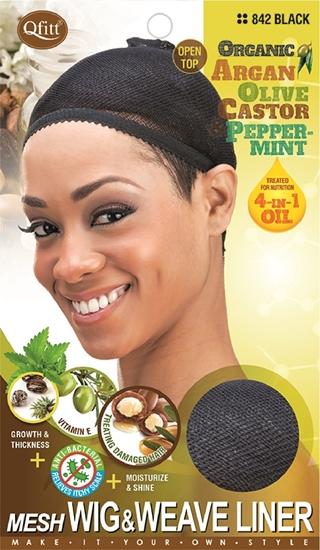 #842 Mesh Wig & Weave Liner / Black (12PC)