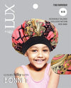 #7303 Lux Pattern Luxury Silky Satin Bonnet for Kids - Afro / Assort (6PC)