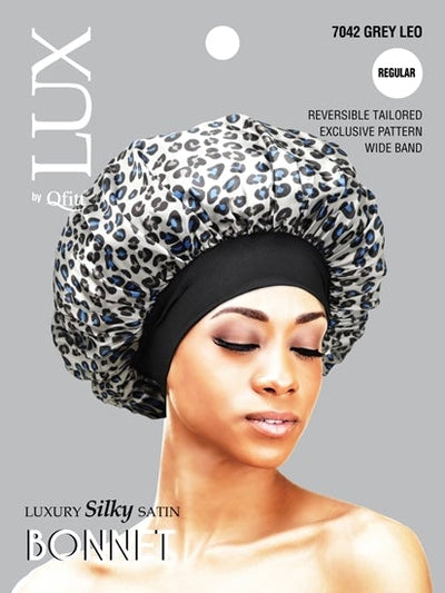 #7042 Lux Pattern Luxury Silky Satin Bonnet - Leo / Assort (6PC)