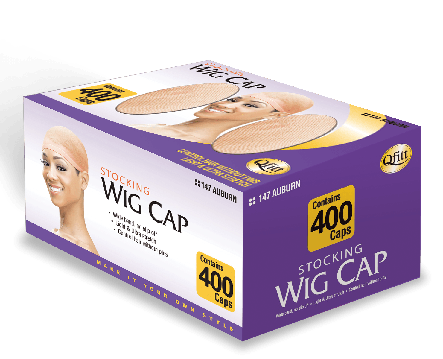 #147 Stocking Wig Cap Value Pack / Auburn (400 Pc / Box)