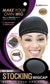 #5001 Silicone Band Stocking Wig Cap / Black (12 PC)