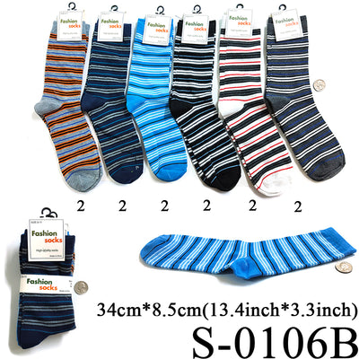 Stripe Sock / Assort (Size 9-11) #S-0106 (12PC)