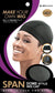 #5017 Span Dome Style Wig Cap / Black (12PC)