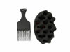 #H-6014 Small One Side Spiky Twist Hair Brush Sponge With Big Hole (PC)