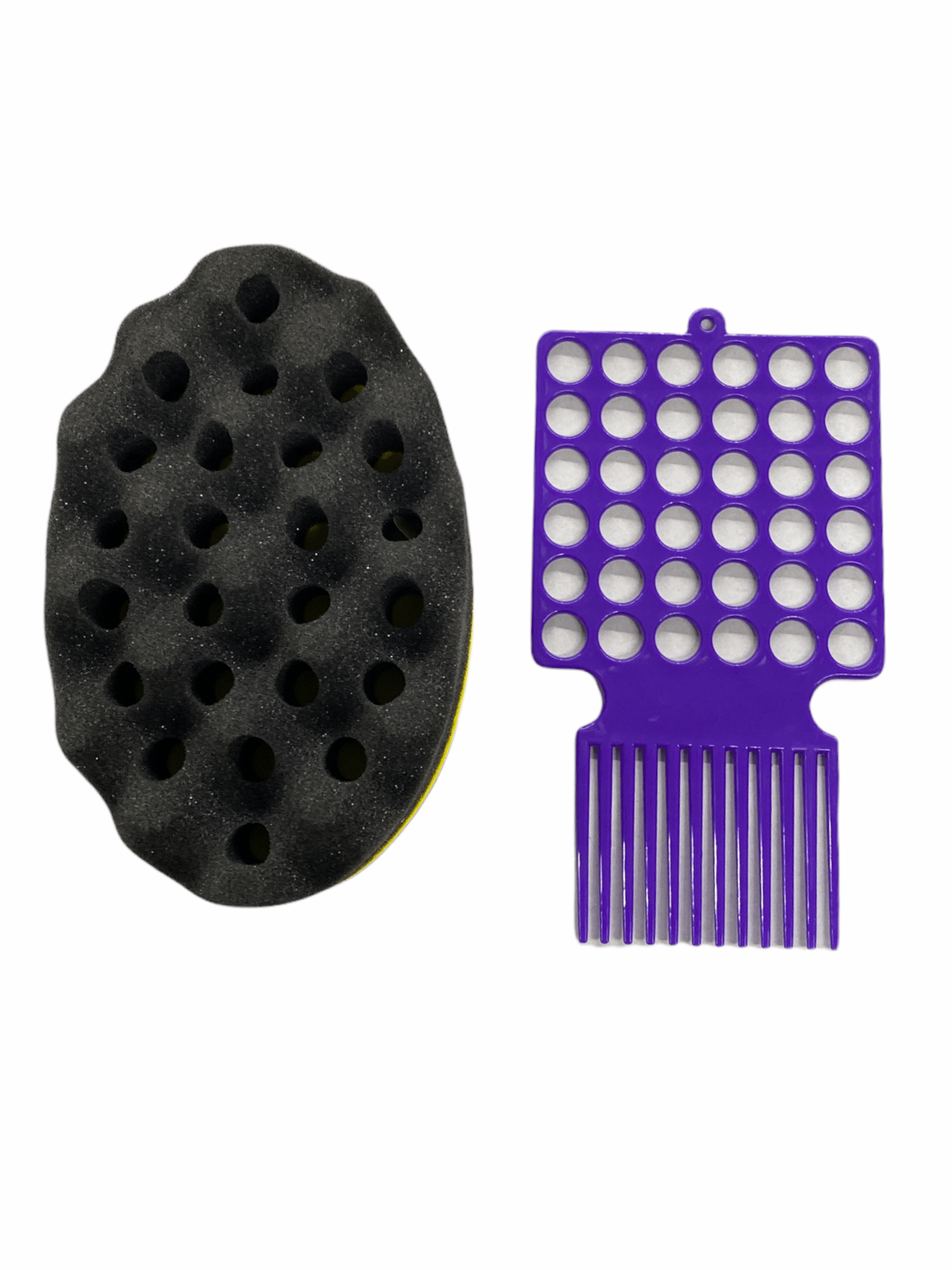 H-6021 Large Two Side Spiky Twist Hair Brush Sponge With Small