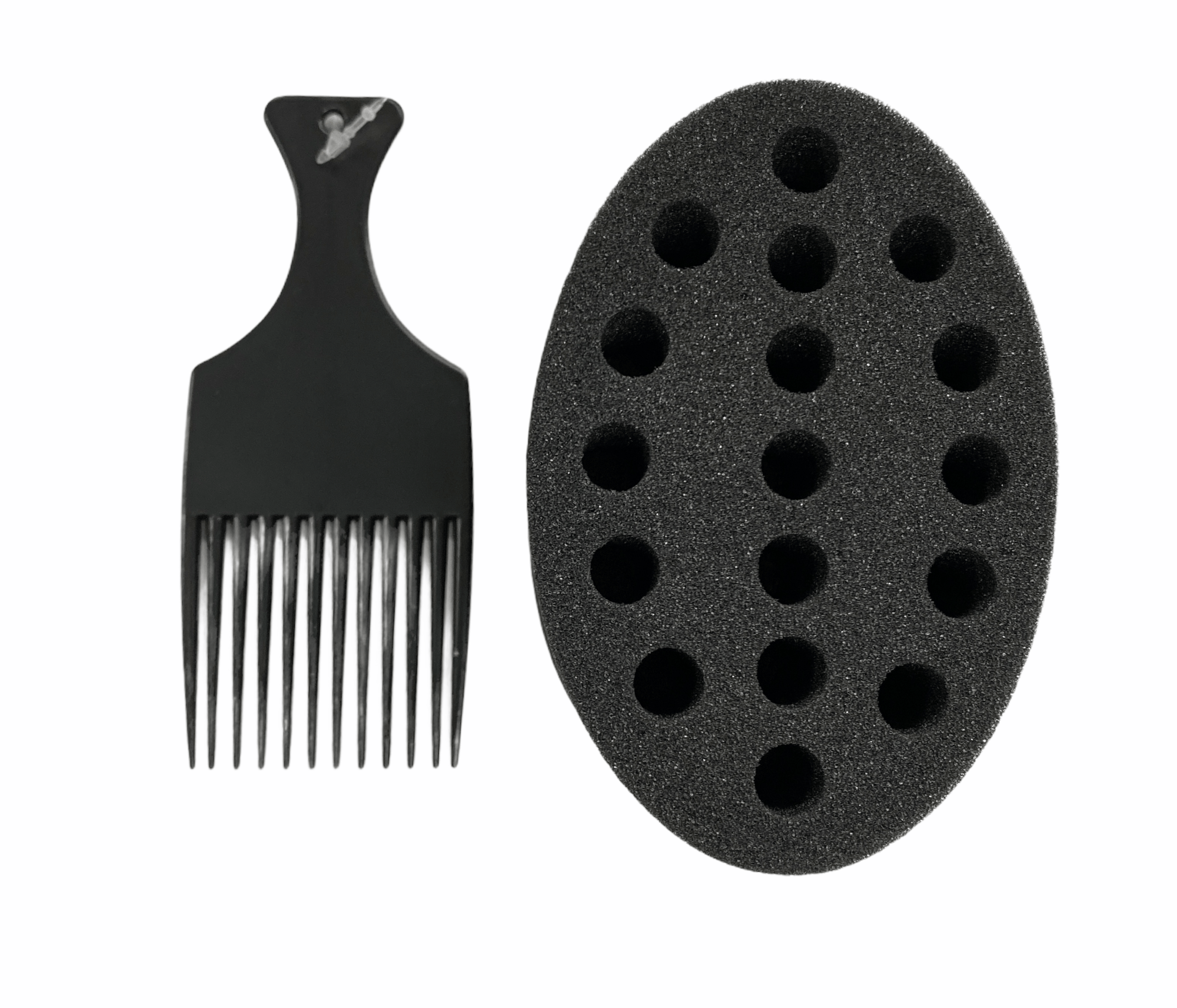 H-6022 Large Two Side Twist Hair Brush Sponge With Small Hole (PC) -   : Beauty Supply, Fashion, and Jewelry Wholesale Distributor