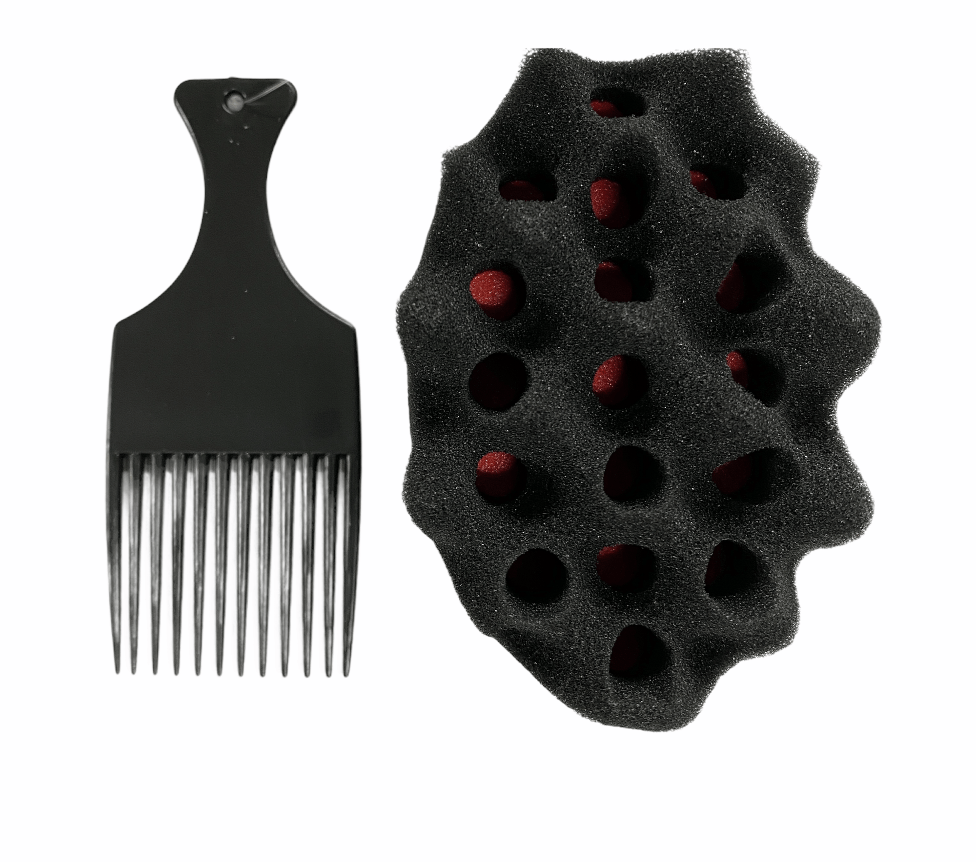 H-6035 Small Two Side Spiky Twist Hair Brush Sponge With Big Hole (PC -   : Beauty Supply, Fashion, and Jewelry Wholesale Distributor