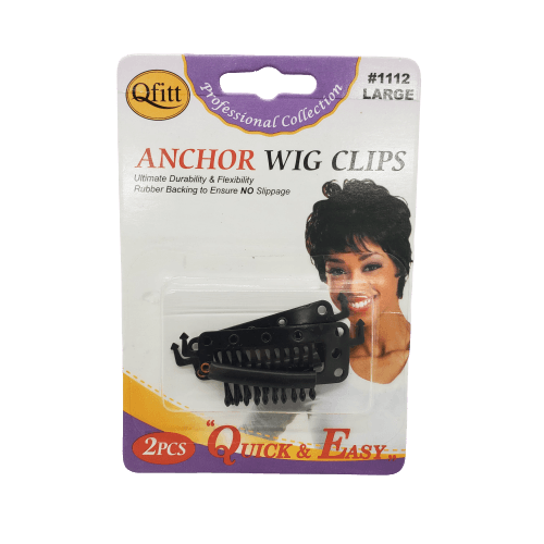 #1112 Qfitt Large 2PC Anchor Wig Clips (12PC)