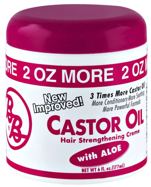 BB Castor Oil Hair Strengthening Creme with Aloe 6oz (PC)