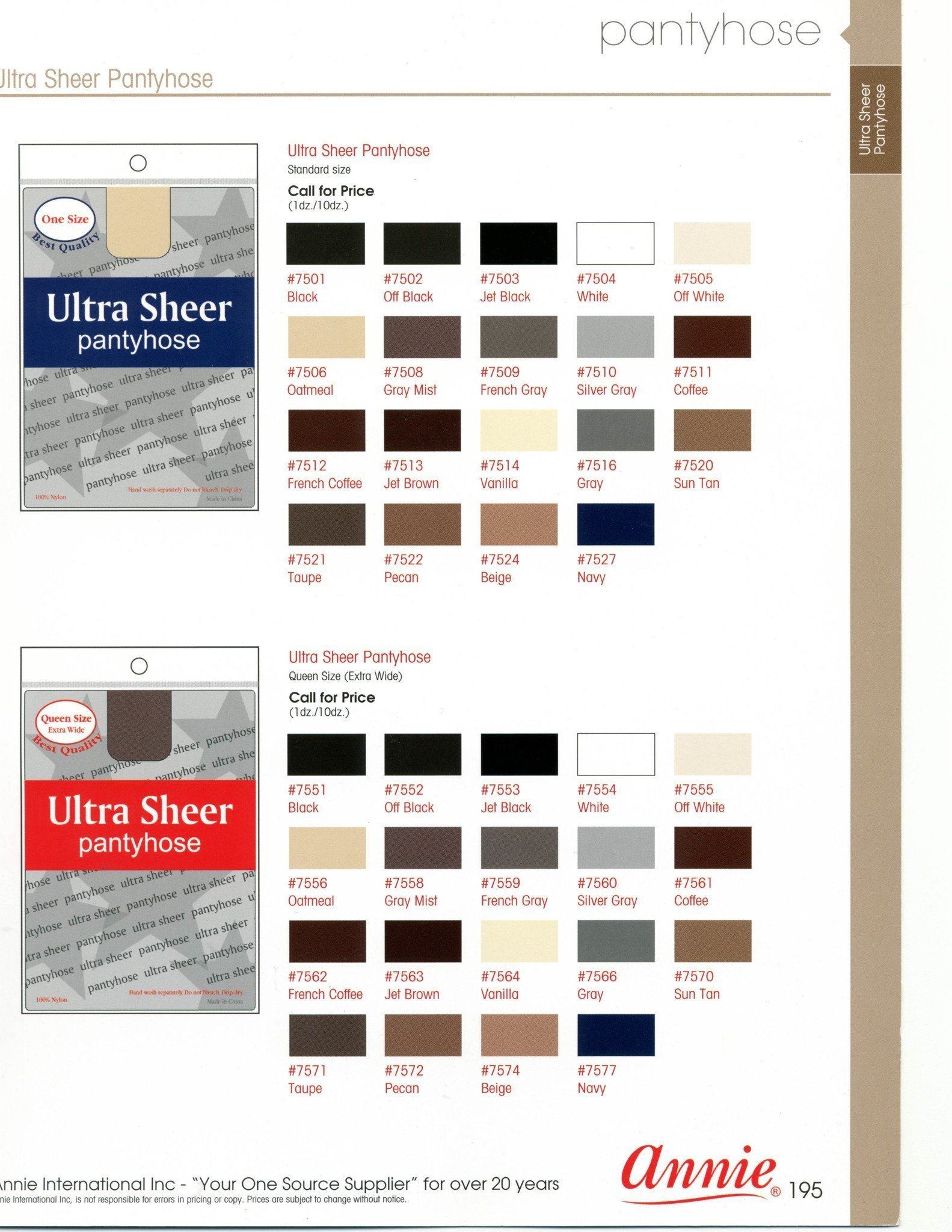 Wholesale Ultra Sheer Pantyhose With Size & Color Options (120 Pcs)